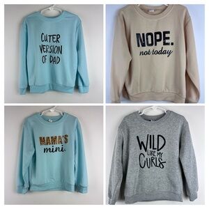 Girl's Screen Sweatshirts Lot of 4